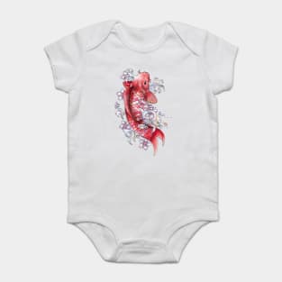 Garnet Koi Fish Baby Bodysuit